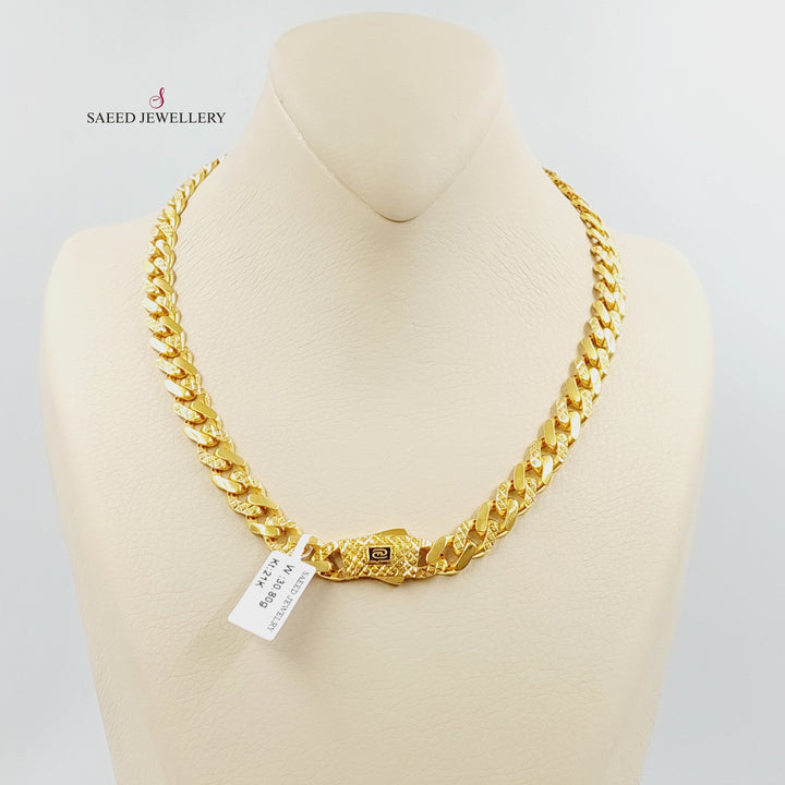 21K Gold Deluxe Cuban Links Necklace by Saeed Jewelry - Image 1