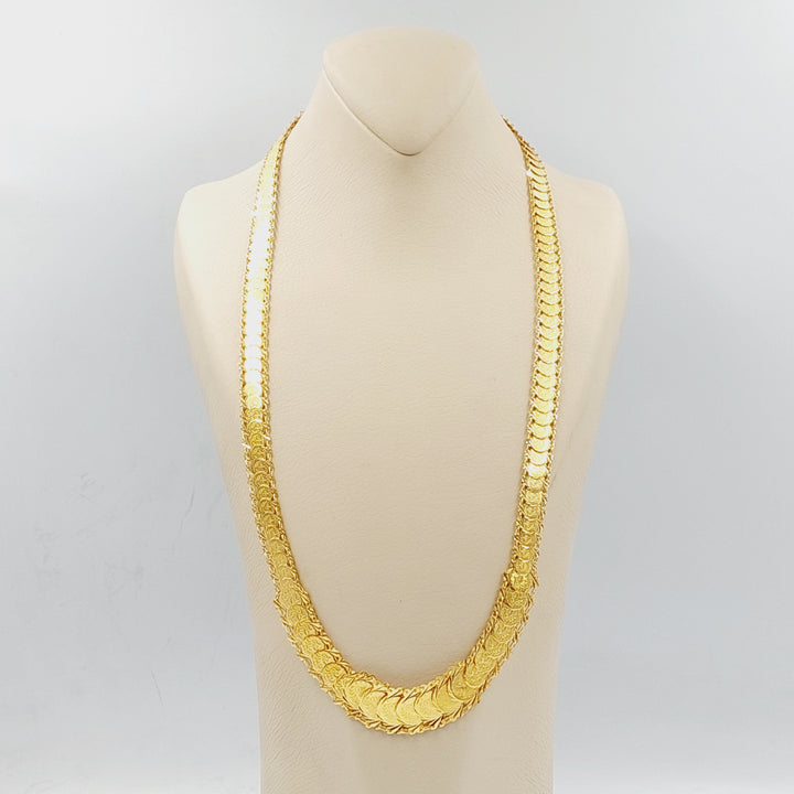 21K Gold Eighths Necklace by Saeed Jewelry - Image 1