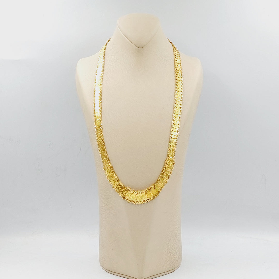 21K Gold Eighths Necklace by Saeed Jewelry - Image 4