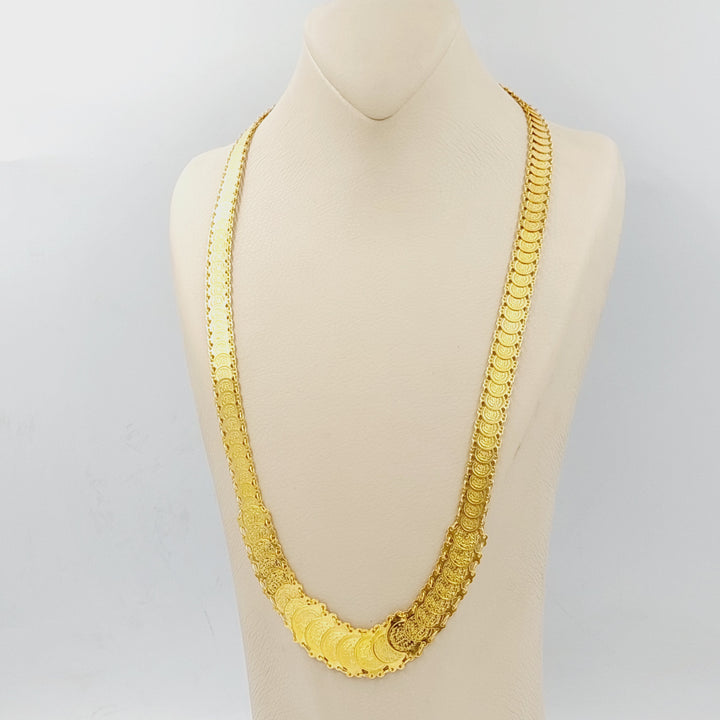 21K Gold Eighths Necklace by Saeed Jewelry - Image 5