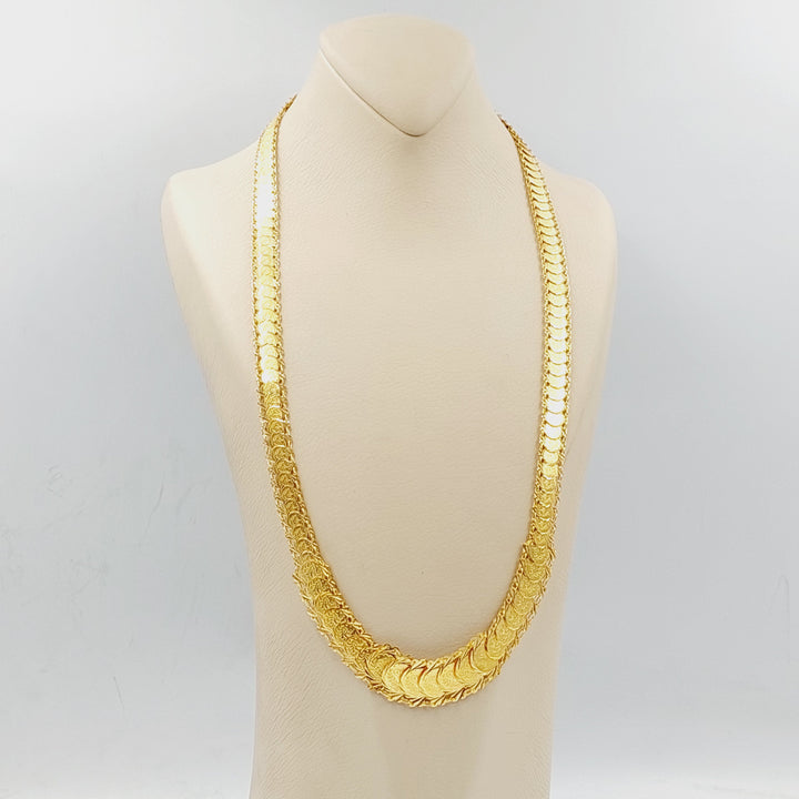 21K Gold Eighths Necklace by Saeed Jewelry - Image 3