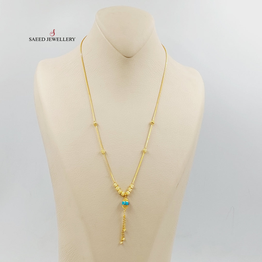 21K Gold Enameled Balls Necklace by Saeed Jewelry - Image 4