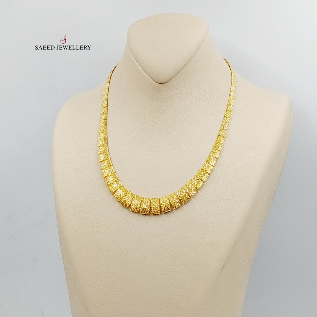 21K Gold Enameled Deluxe Necklace by Saeed Jewelry - Image 3