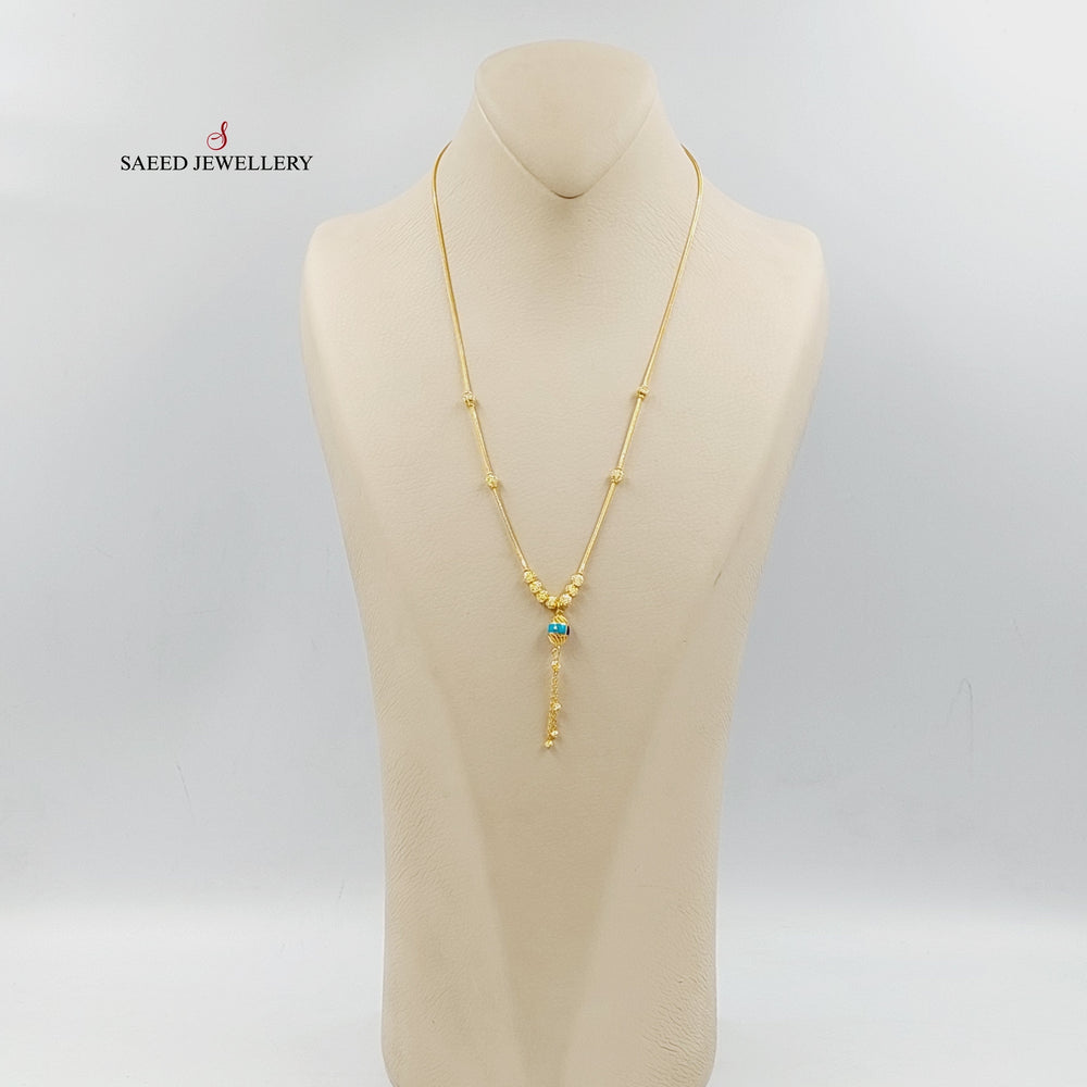 21K Gold Enameled Balls Necklace by Saeed Jewelry - Image 2