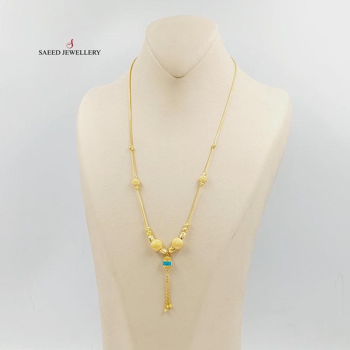 21K Gold Enameled Balls Necklace by Saeed Jewelry - Image 2