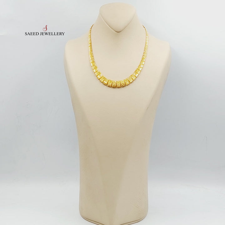 21K Gold Enameled Deluxe Necklace by Saeed Jewelry - Image 4