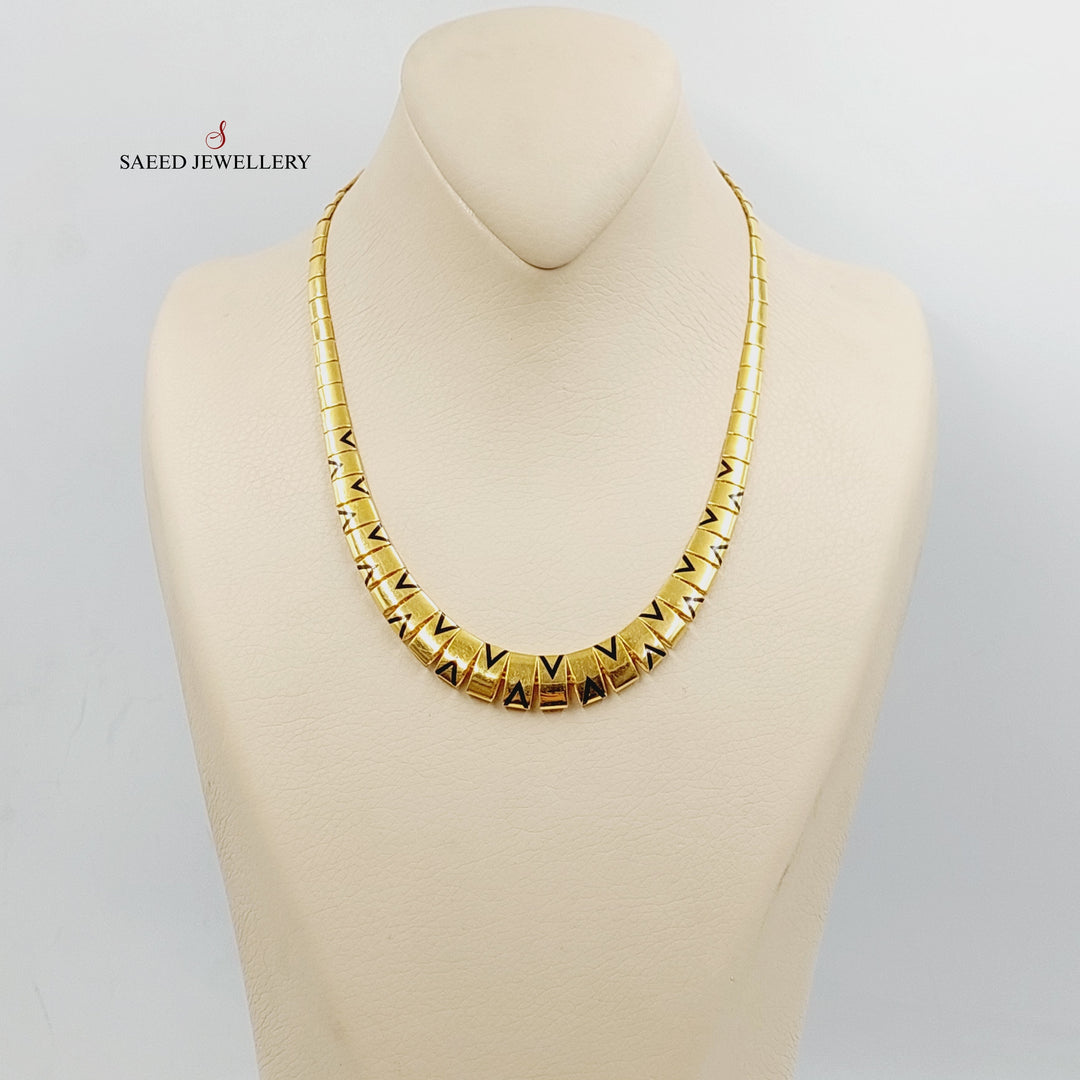 21K Gold Enameled Deluxe Necklace by Saeed Jewelry - Image 5