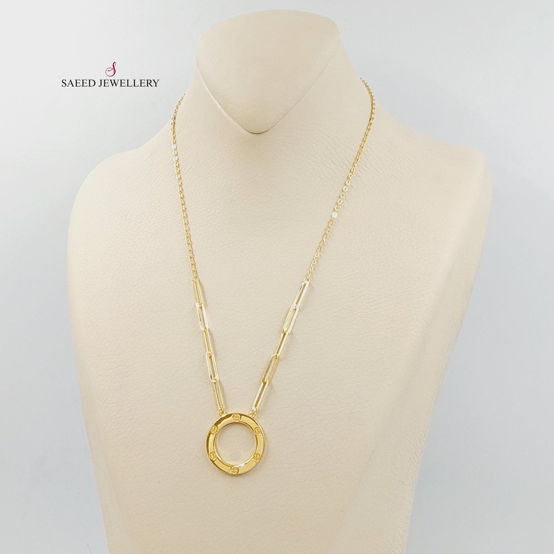 21K Gold Figaro Necklace by Saeed Jewelry - Image 3