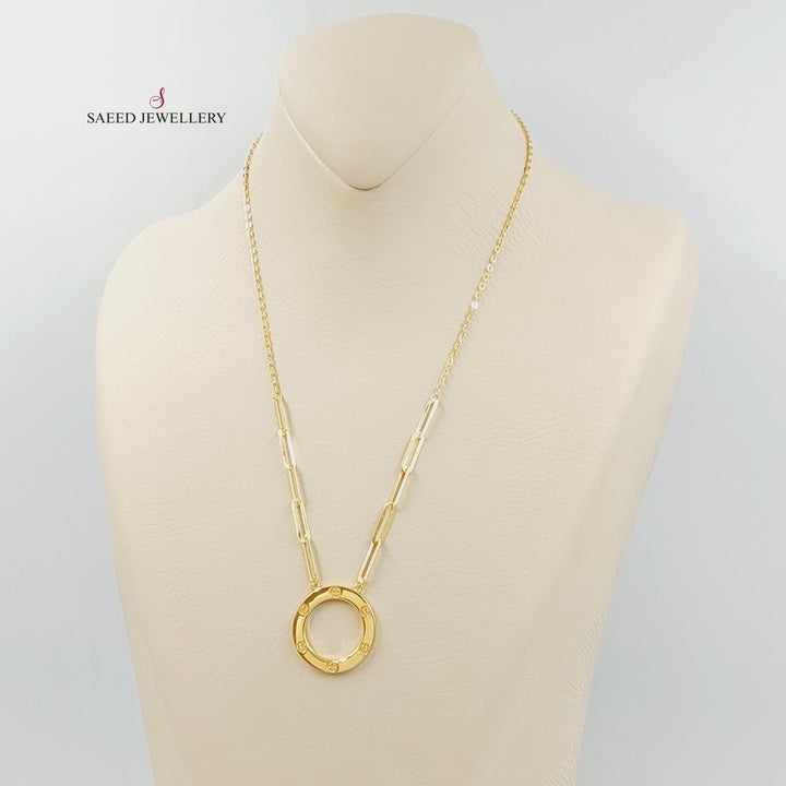 21K Gold Figaro Necklace by Saeed Jewelry - Image 3