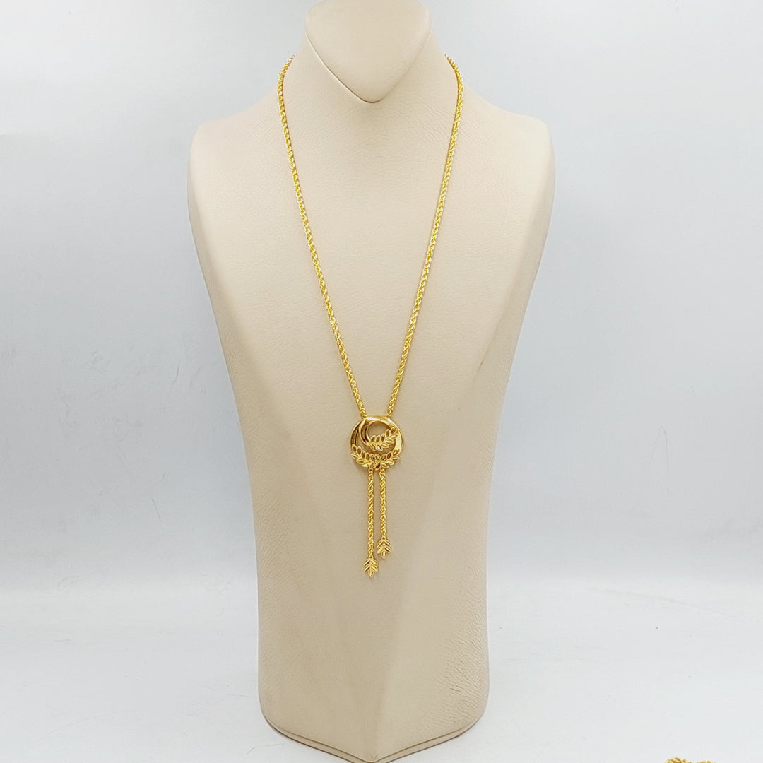 21K Gold Leaf Necklace by Saeed Jewelry - Image 5