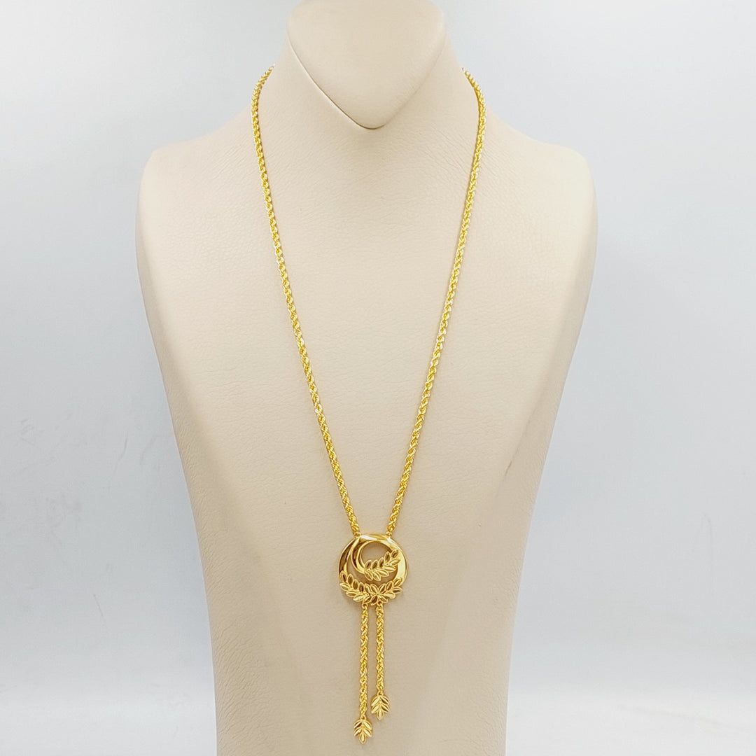 21K Gold Leaf Necklace by Saeed Jewelry - Image 1