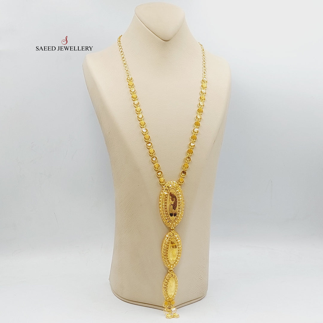 21K Gold Ounce Necklace by Saeed Jewelry - Image 4