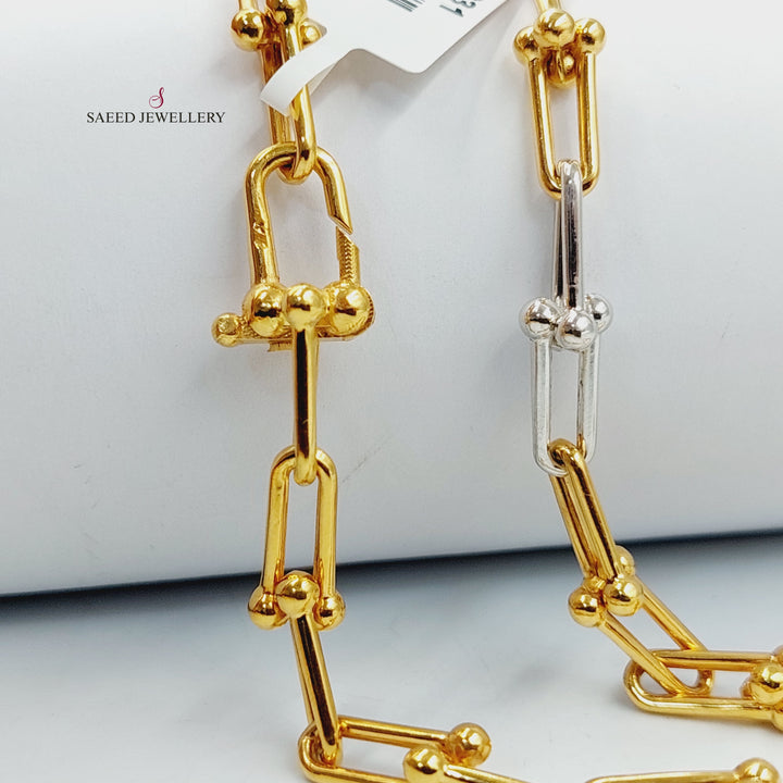 21K Gold Paperclip Necklace by Saeed Jewelry - Image 7