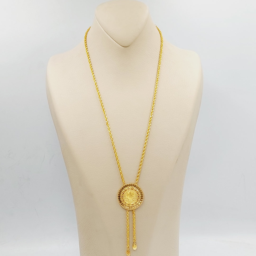 21K Gold Rashadi Rope Necklace by Saeed Jewelry - Image 1