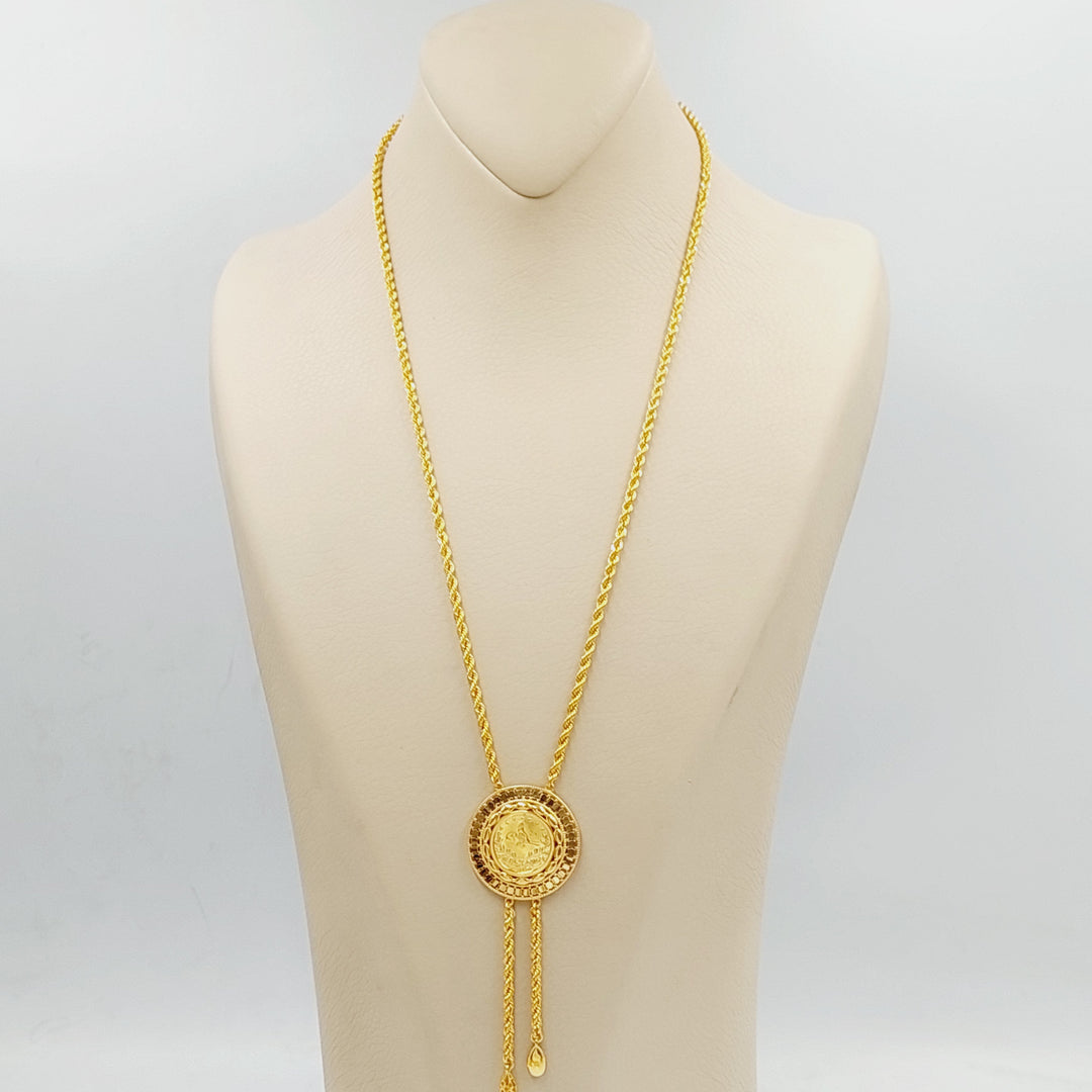 21K Gold Rashadi Rope Necklace by Saeed Jewelry - Image 2