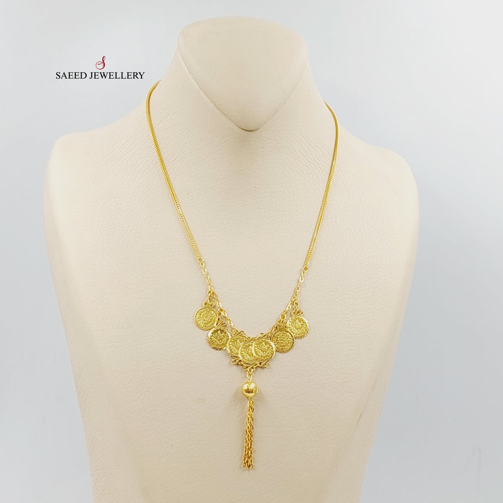 21K Gold Rashadi Balls Necklace by Saeed Jewelry - Image 2