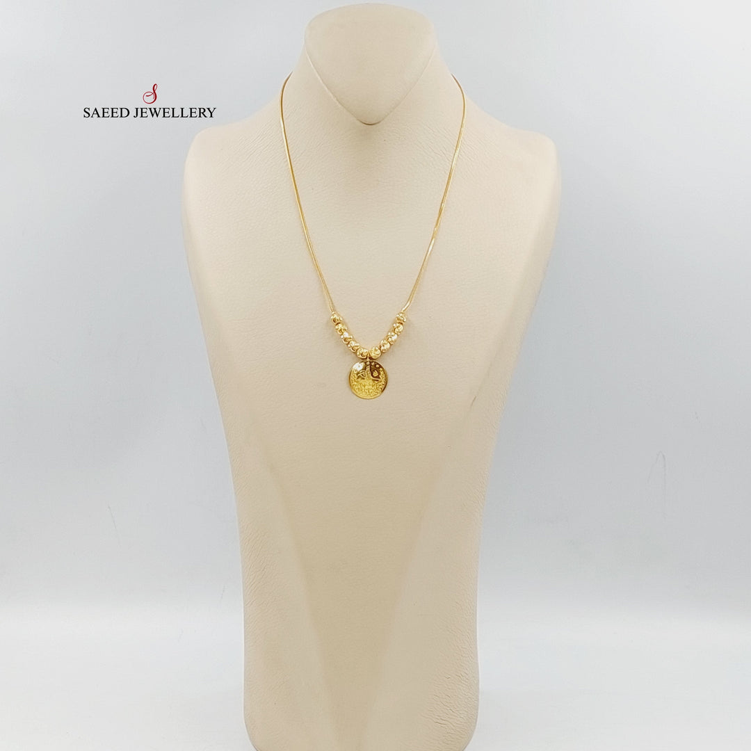 21K Gold Rashadi Balls Necklace by Saeed Jewelry - Image 4