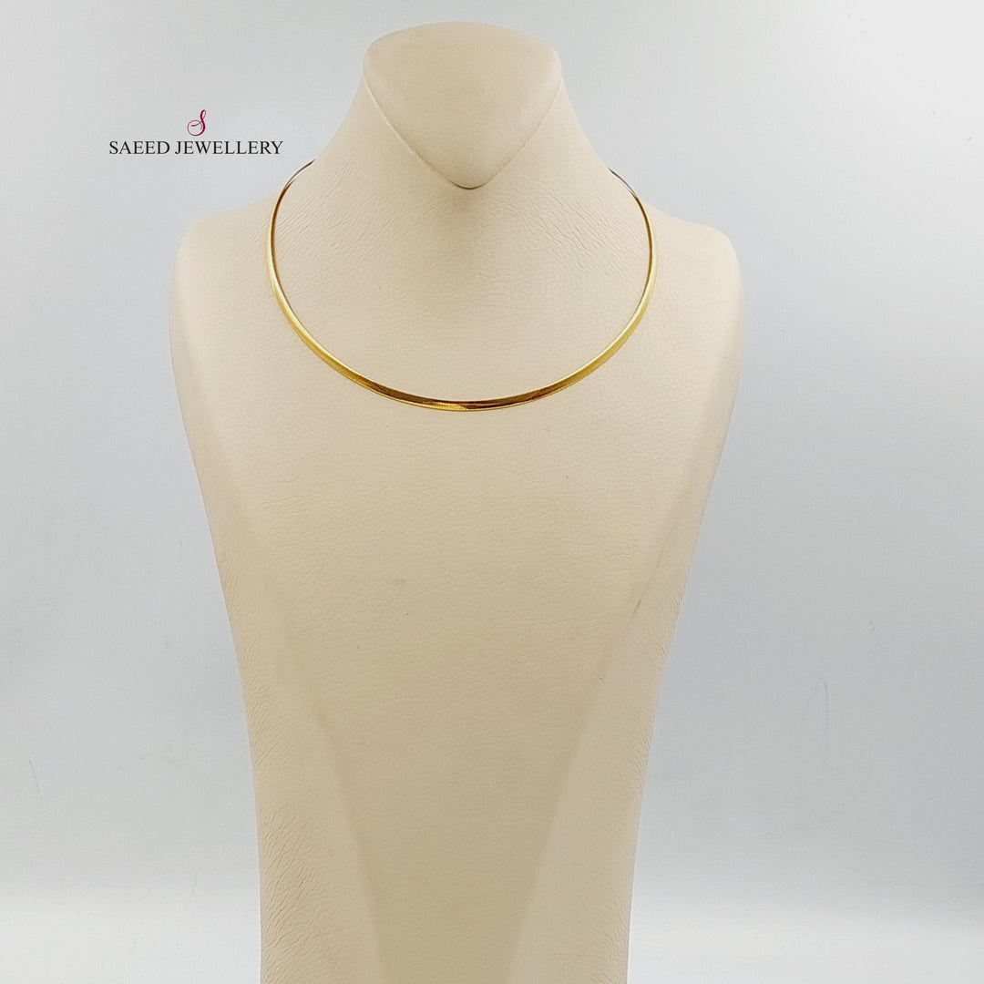 21K Gold Snake Necklace by Saeed Jewelry - Image 3