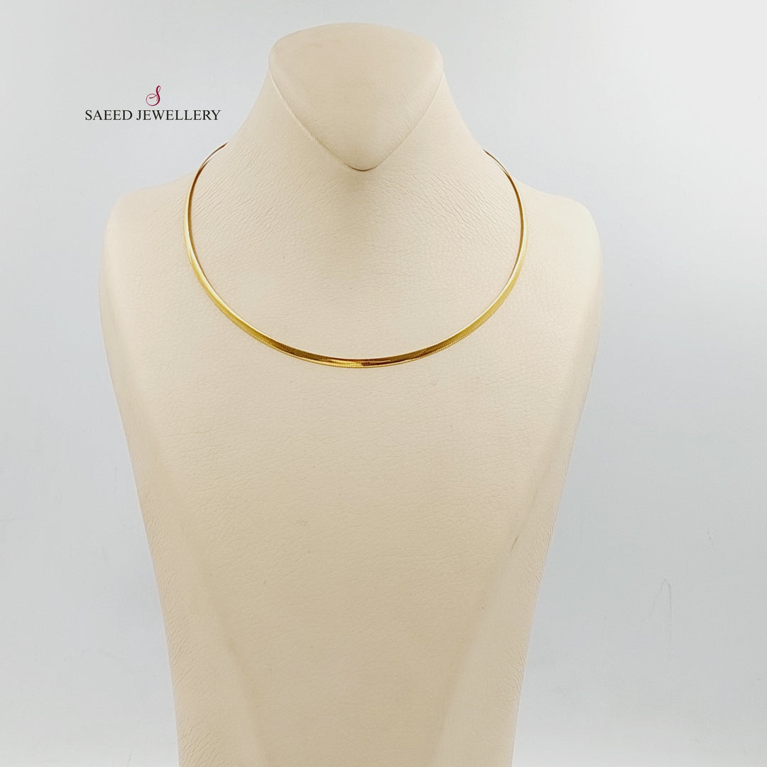 21K Gold Snake Necklace by Saeed Jewelry - Image 4