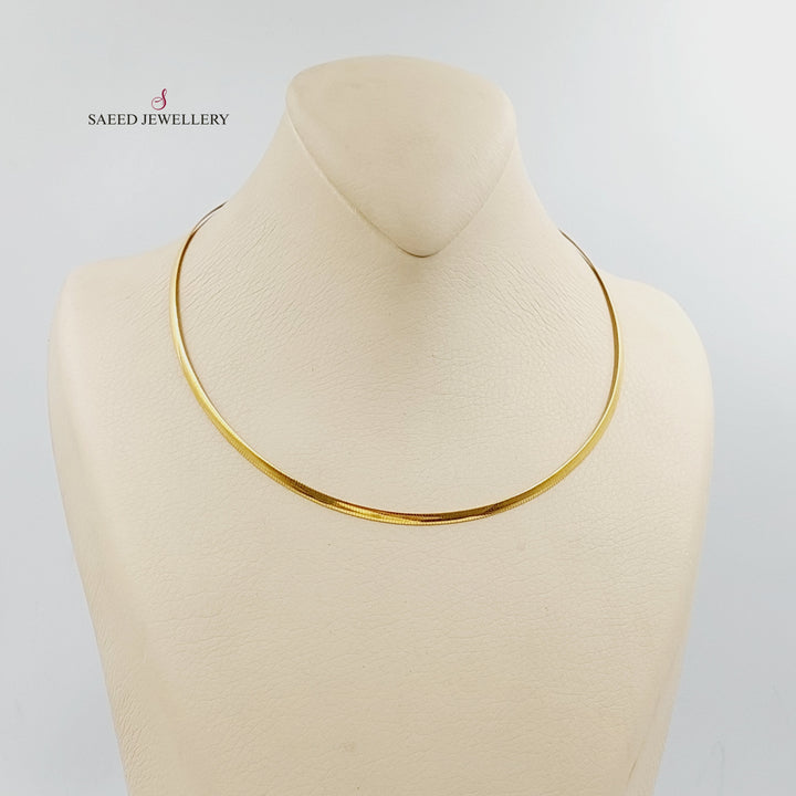 21K Gold Snake Necklace by Saeed Jewelry - Image 5