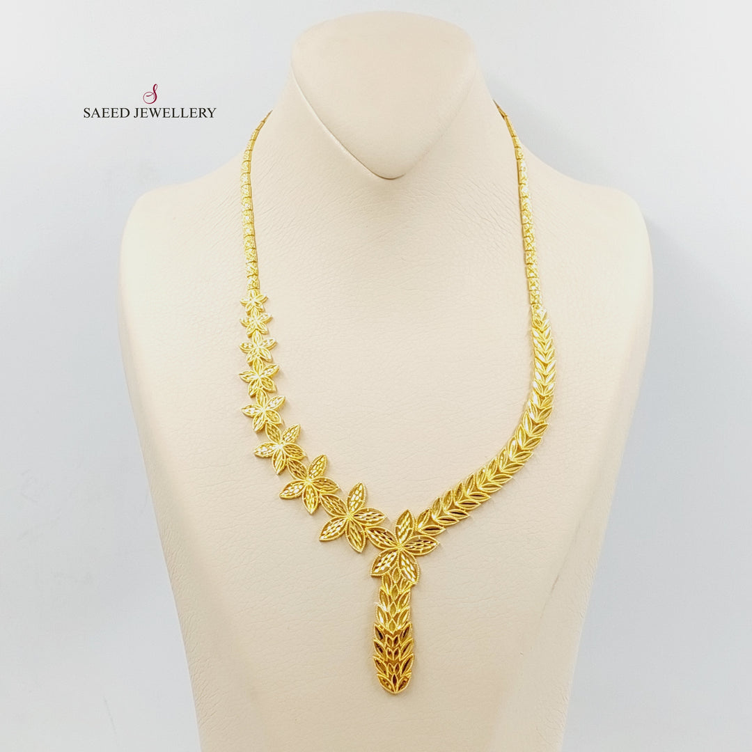 21K Gold Spike Kuwaiti Necklace by Saeed Jewelry - Image 1