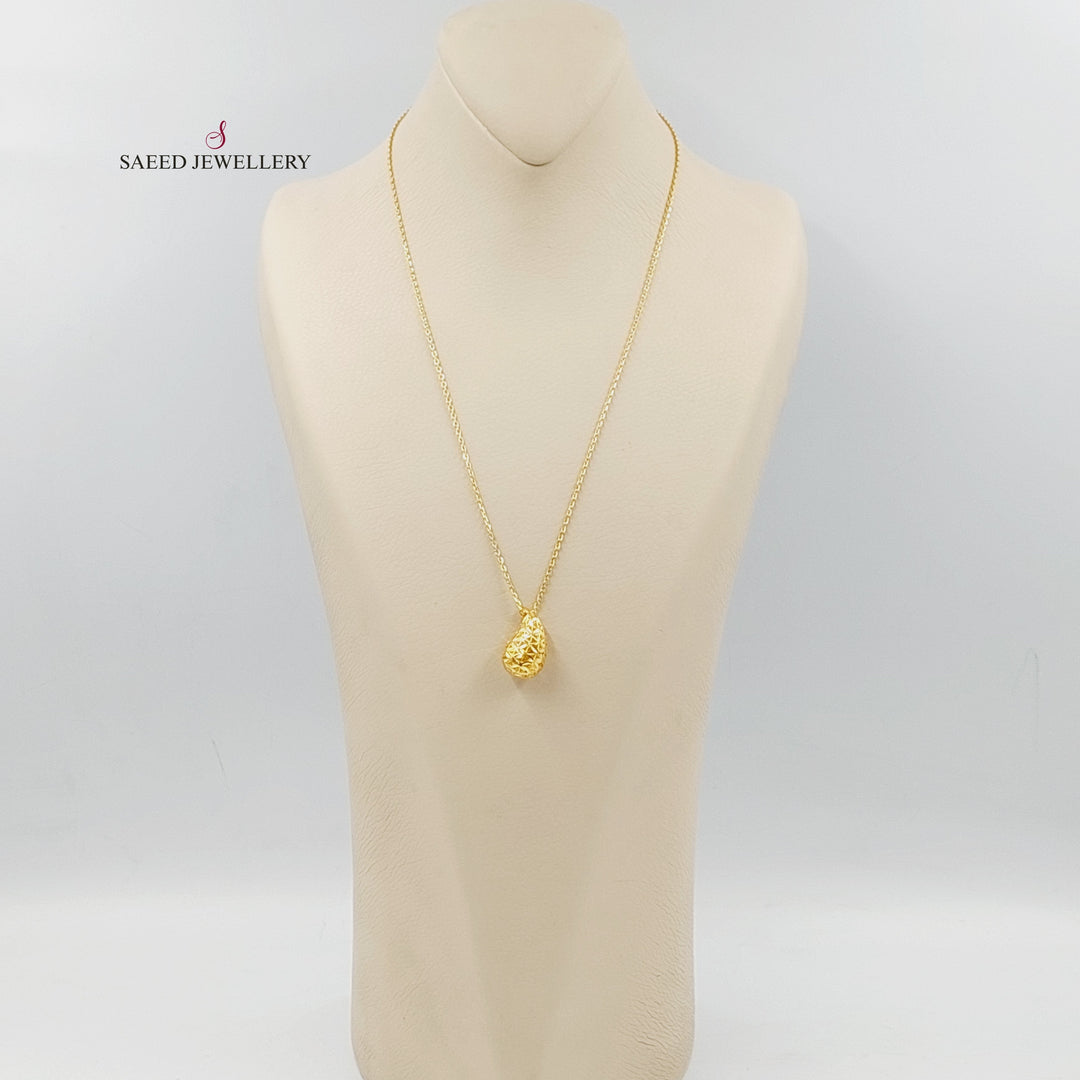 21K Gold Tears Necklace by Saeed Jewelry - Image 4