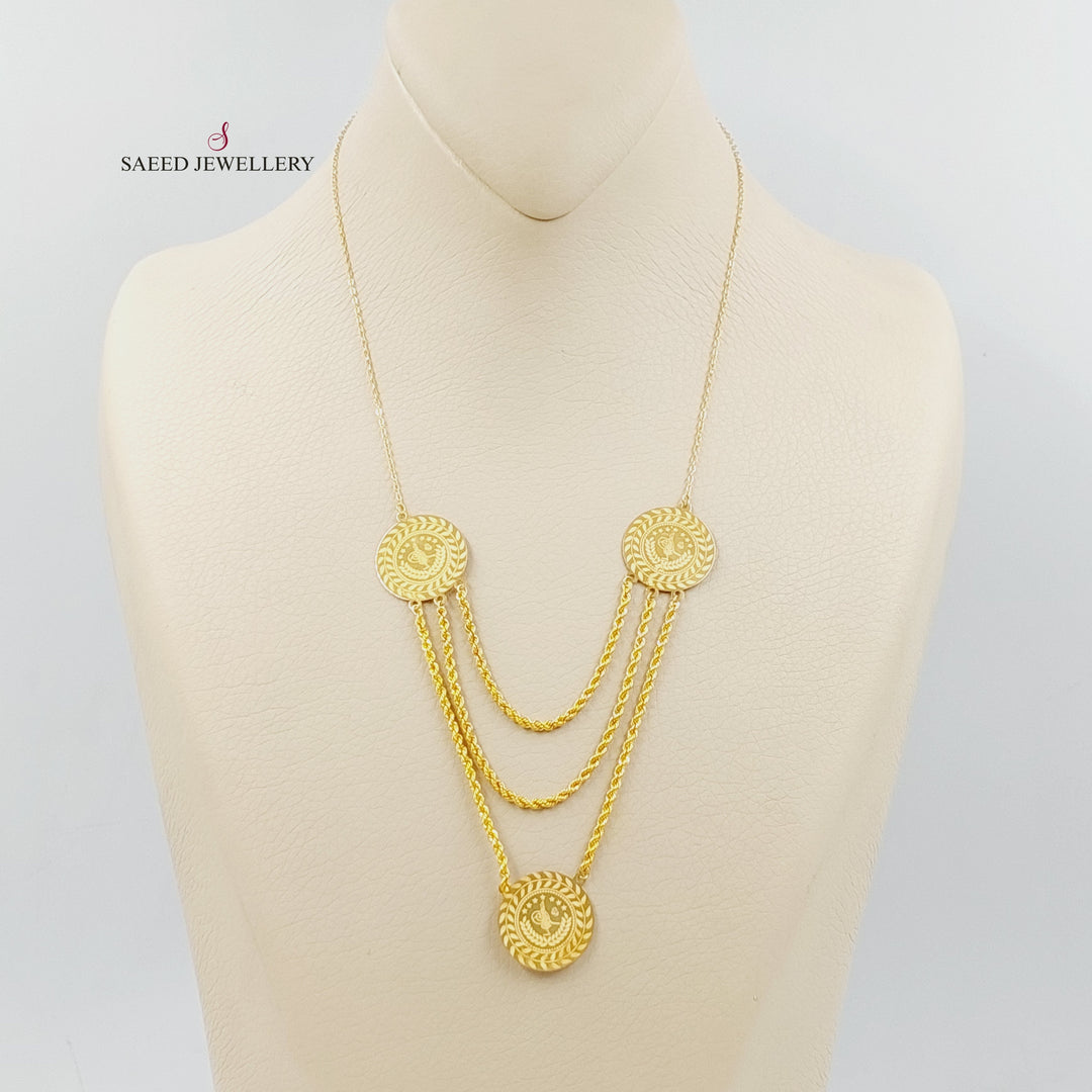 21K Gold Trio Rashadi Necklace by Saeed Jewelry - Image 1