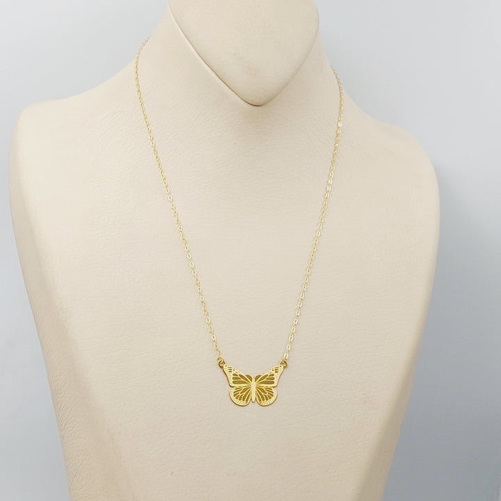 21K Gold Butterfly Necklace by Saeed Jewelry - Image 3