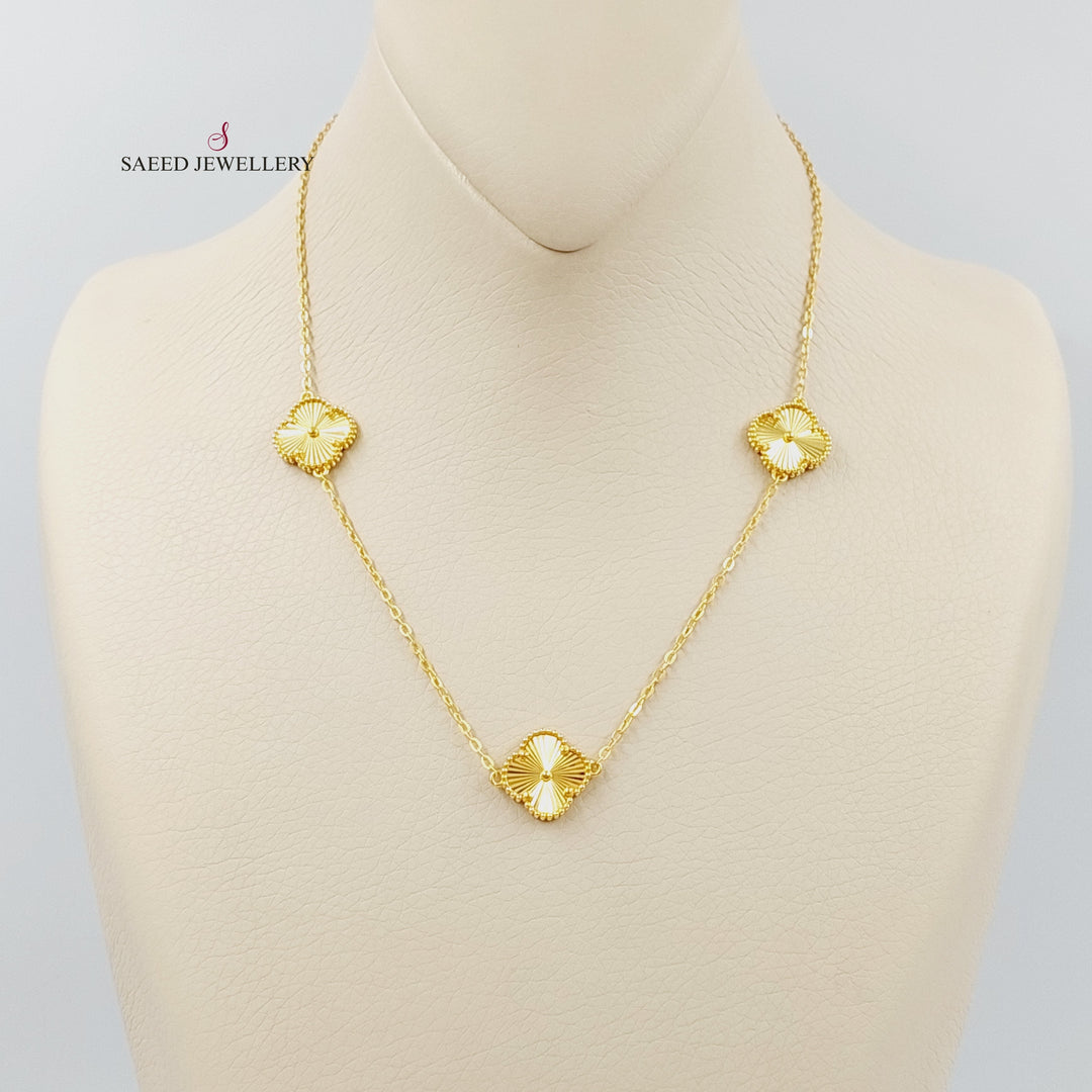 21K Gold Clover Necklace by Saeed Jewelry - Image 1