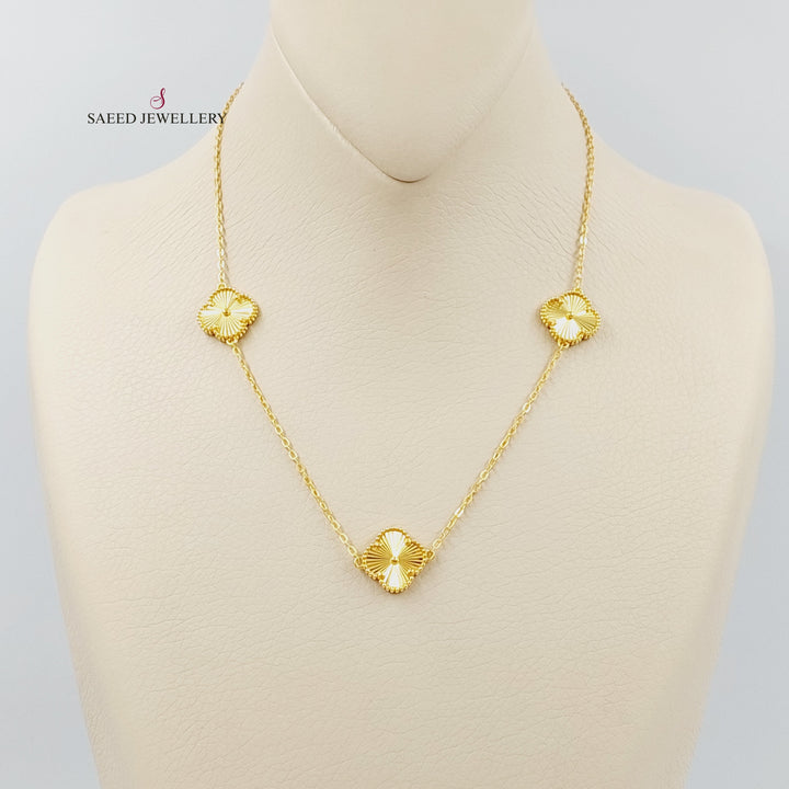 21K Gold Clover Necklace by Saeed Jewelry - Image 1