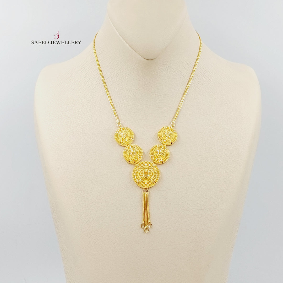 21K Gold Emirati Necklace by Saeed Jewelry - Image 3