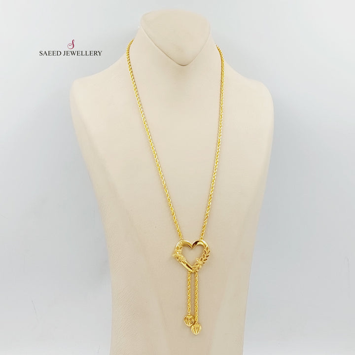 21K Gold Leaf Balls Necklace by Saeed Jewelry - Image 5