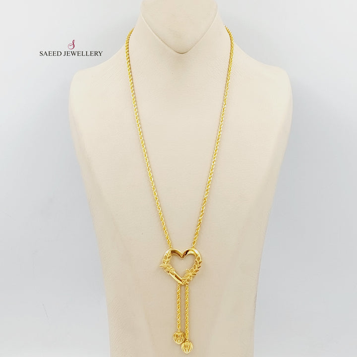 21K Gold Leaf Balls Necklace by Saeed Jewelry - Image 4