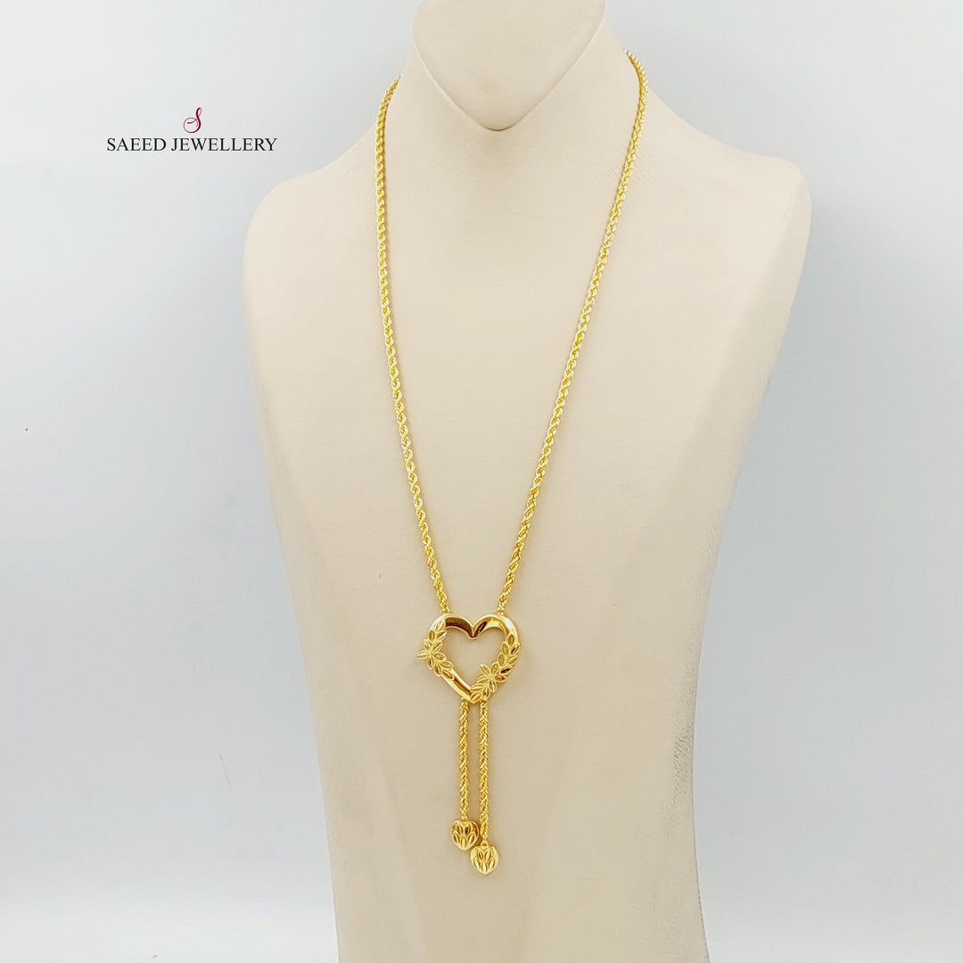 21K Gold Leaf Balls Necklace by Saeed Jewelry - Image 6