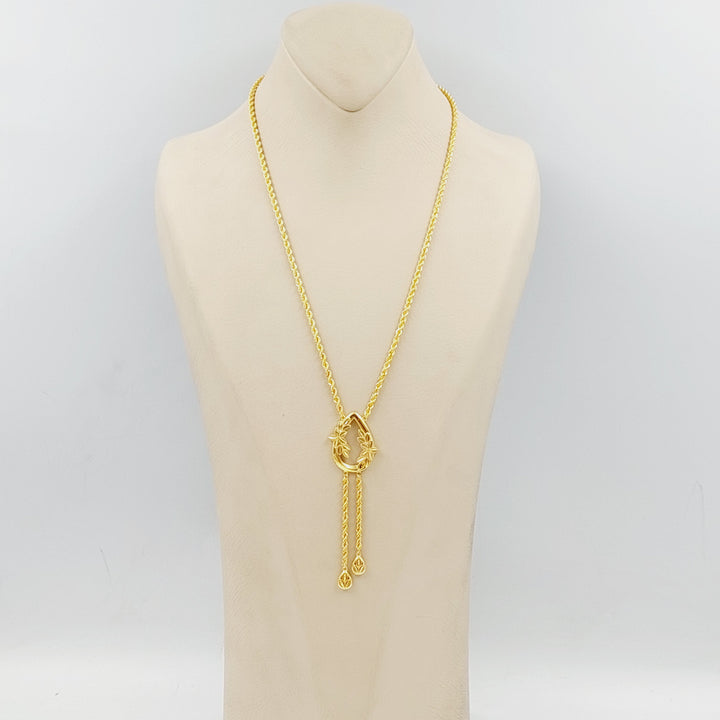 21K Gold Leaf Balls Necklace by Saeed Jewelry - Image 2