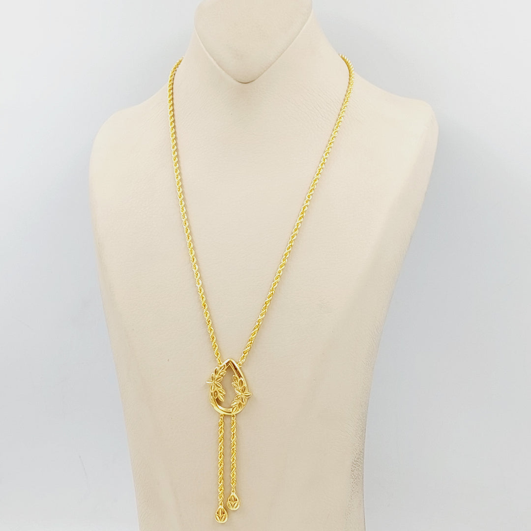 21K Gold Leaf Balls Necklace by Saeed Jewelry - Image 3