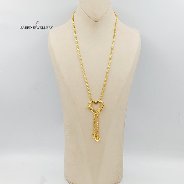 21K Gold Leaf Balls Necklace by Saeed Jewelry - Image 3