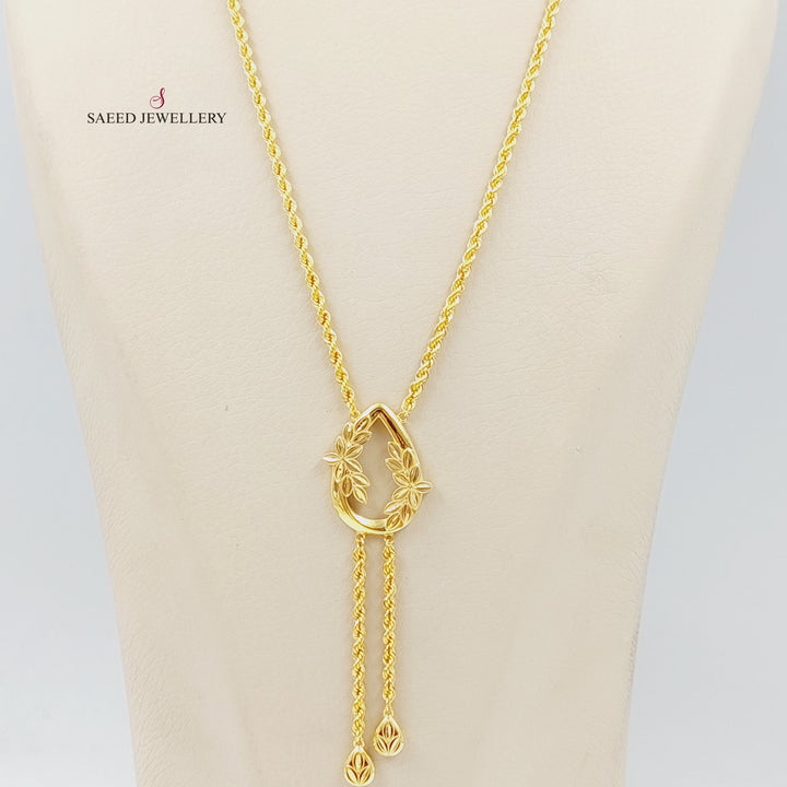 21K Gold Leaf Balls Necklace by Saeed Jewelry - Image 4