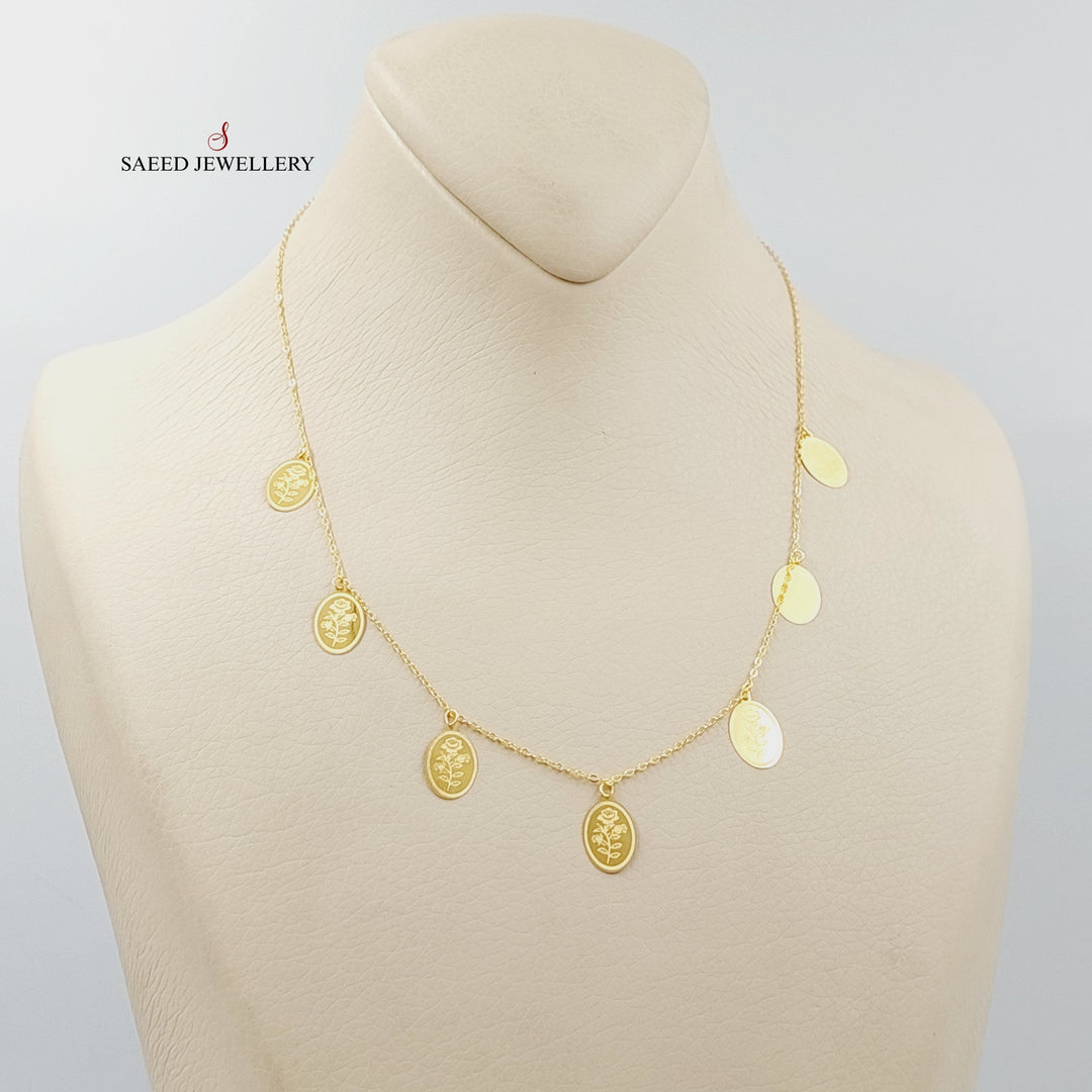 21K Gold Ounce Dandash Necklace by Saeed Jewelry - Image 3