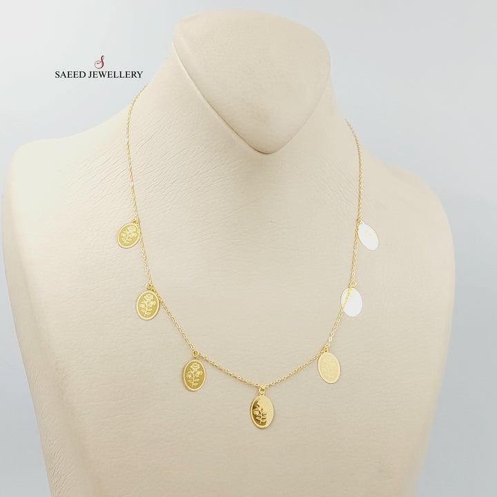 21K Gold Ounce Dandash Necklace by Saeed Jewelry - Image 6