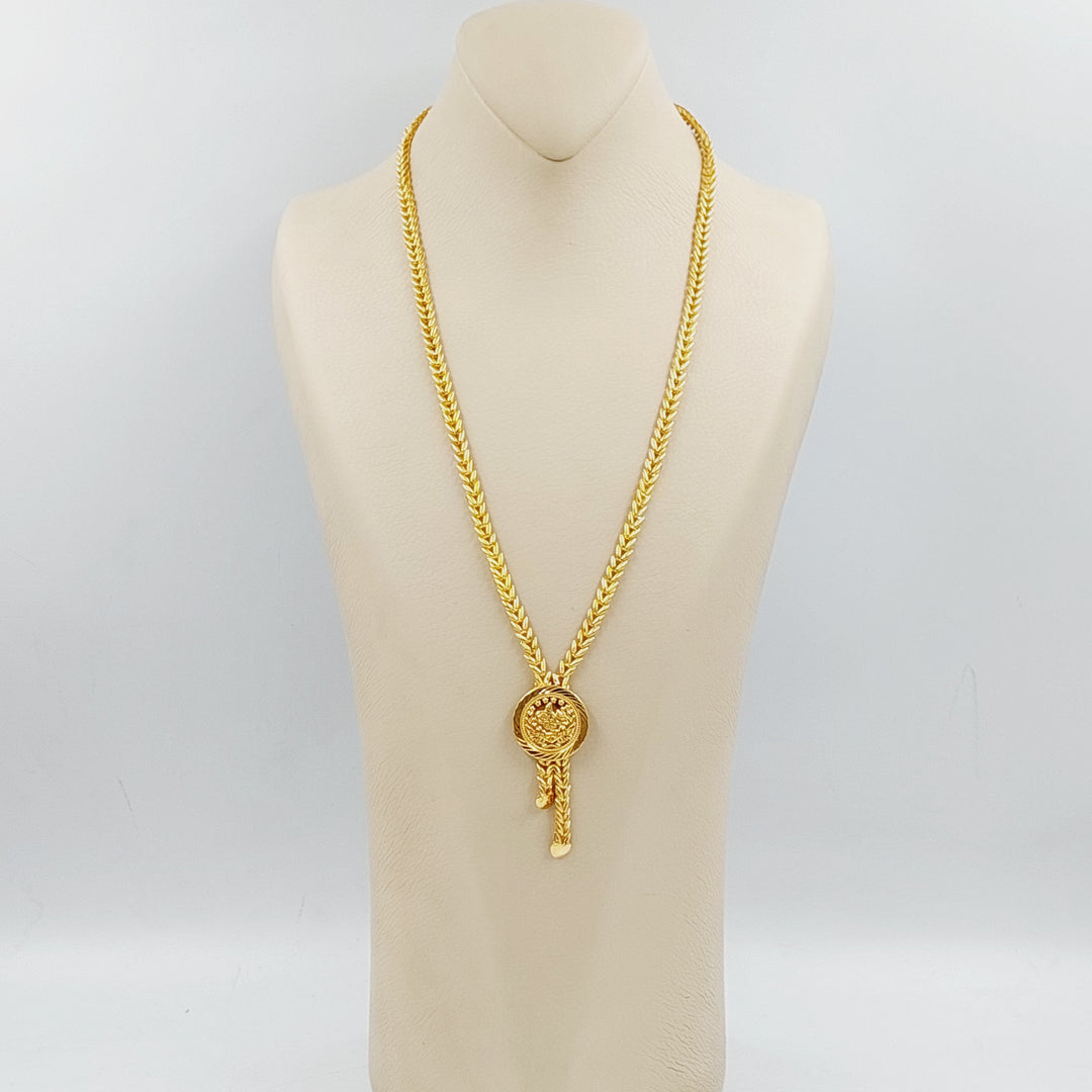 21K Gold Rashadi Necklace by Saeed Jewelry - Image 4