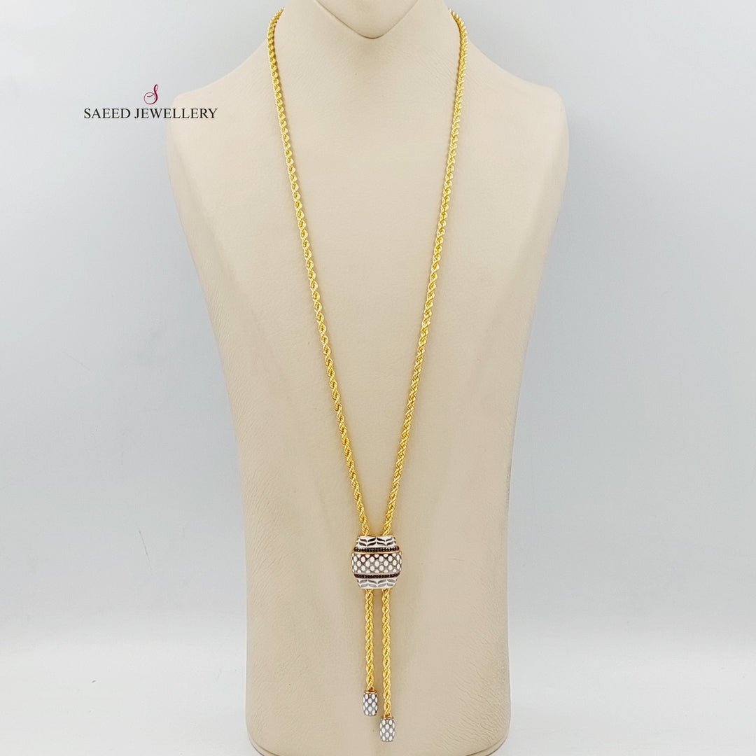 21K Gold Scarf Balls Necklace by Saeed Jewelry - Image 1