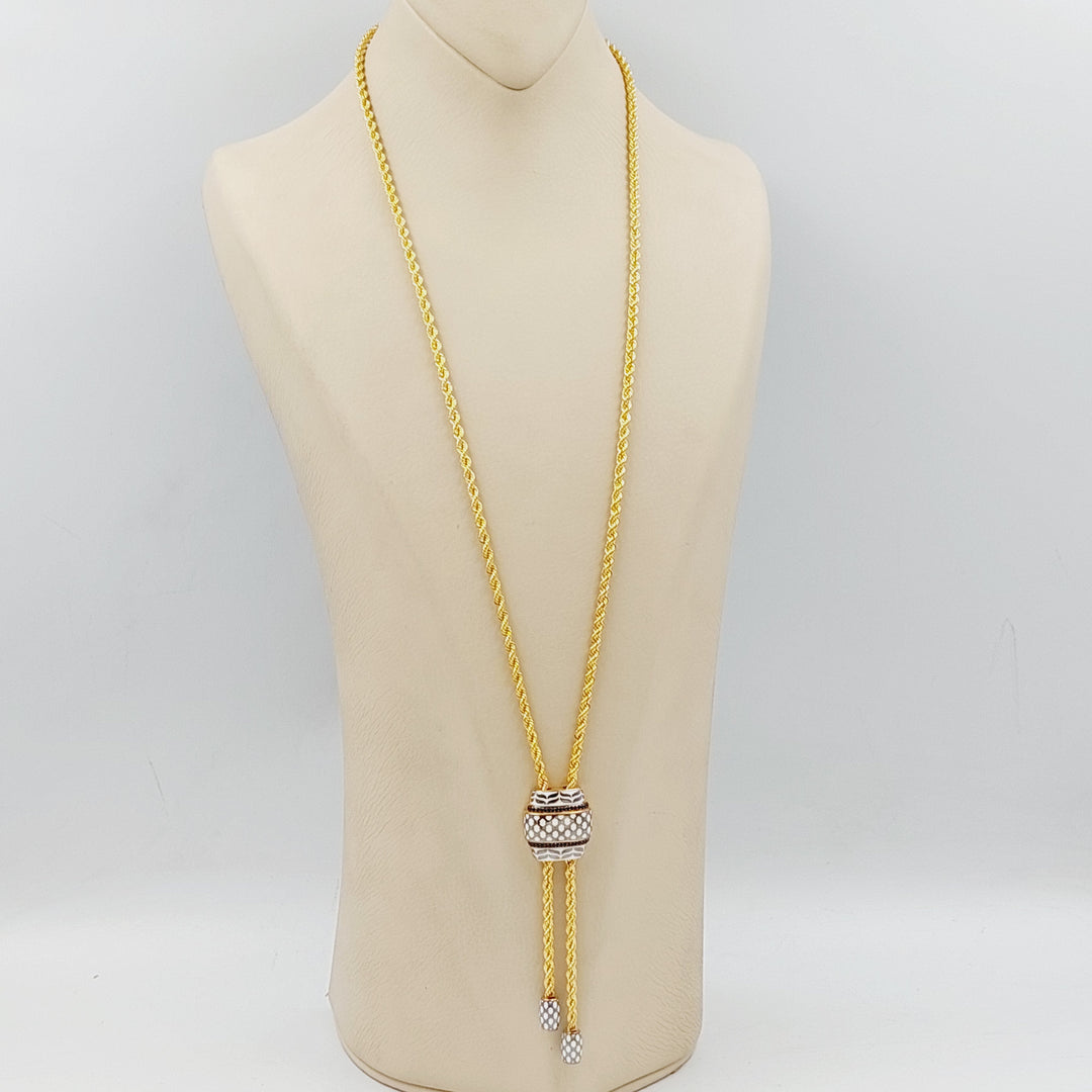 21K Gold Scarf Balls Necklace by Saeed Jewelry - Image 4