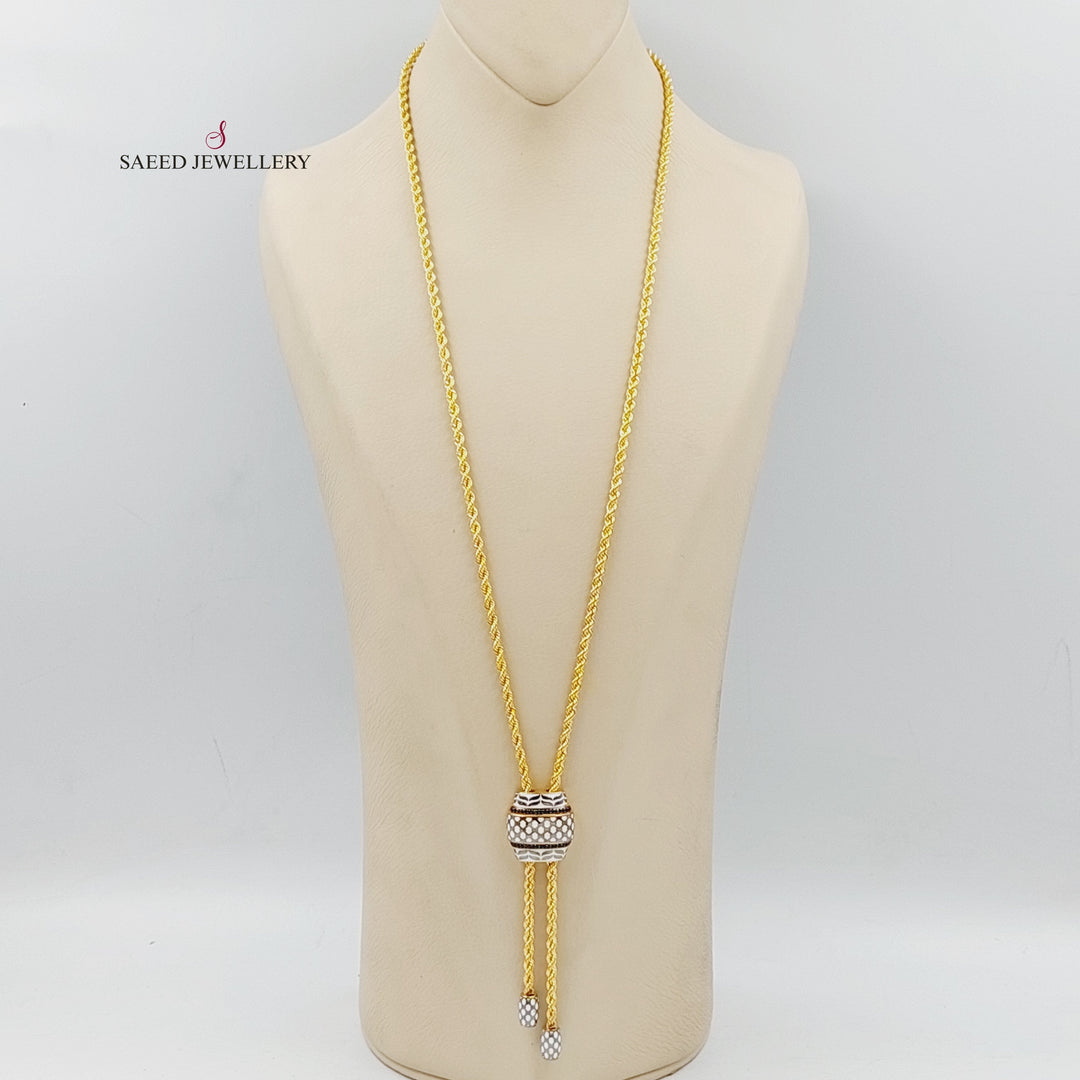 21K Gold Scarf Balls Necklace by Saeed Jewelry - Image 3