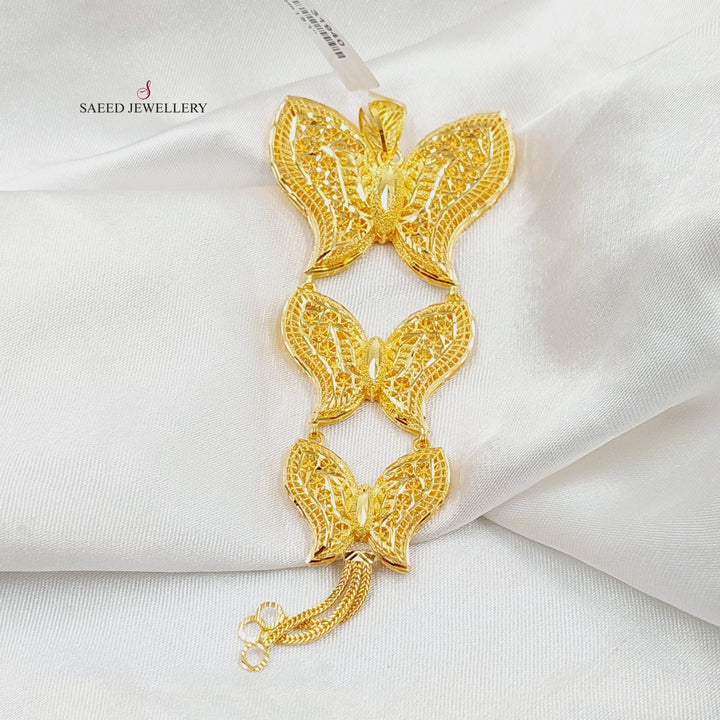 21K Gold Bahraini Butterfly Pendant by Saeed Jewelry - Image 5