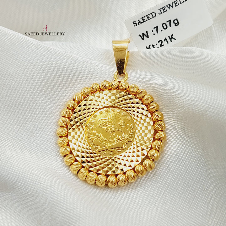 21K Gold Balls Rashadi Pendant by Saeed Jewelry - Image 1