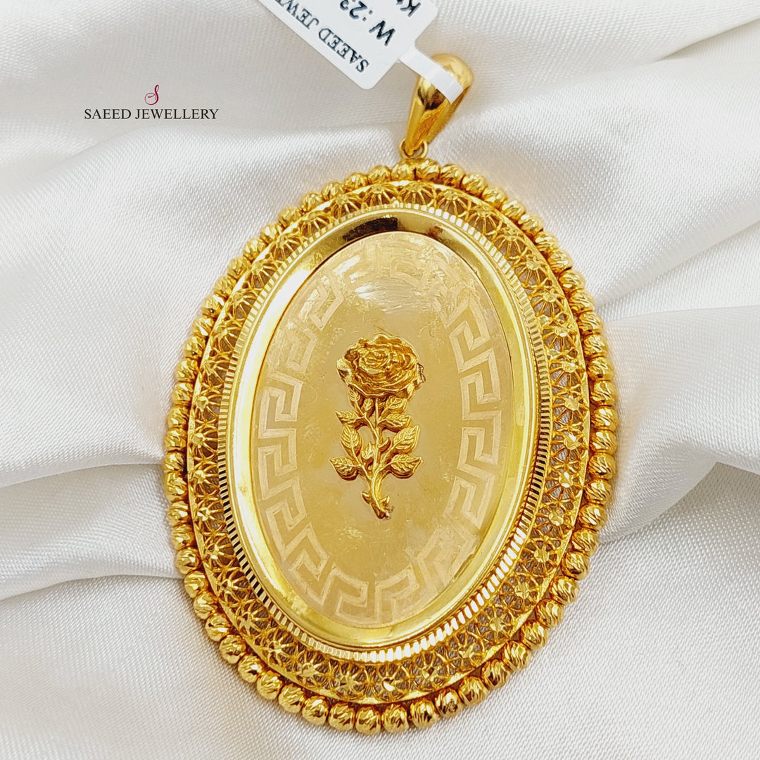 21K Gold Ounce Pendant by Saeed Jewelry - Image 3