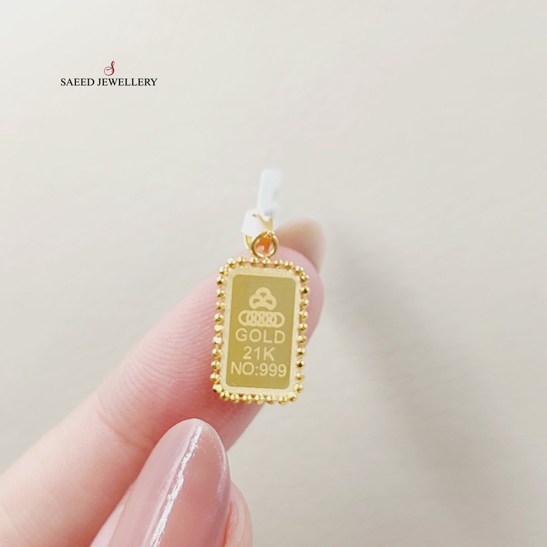 21K Gold Ounce Pendant by Saeed Jewelry - Image 2