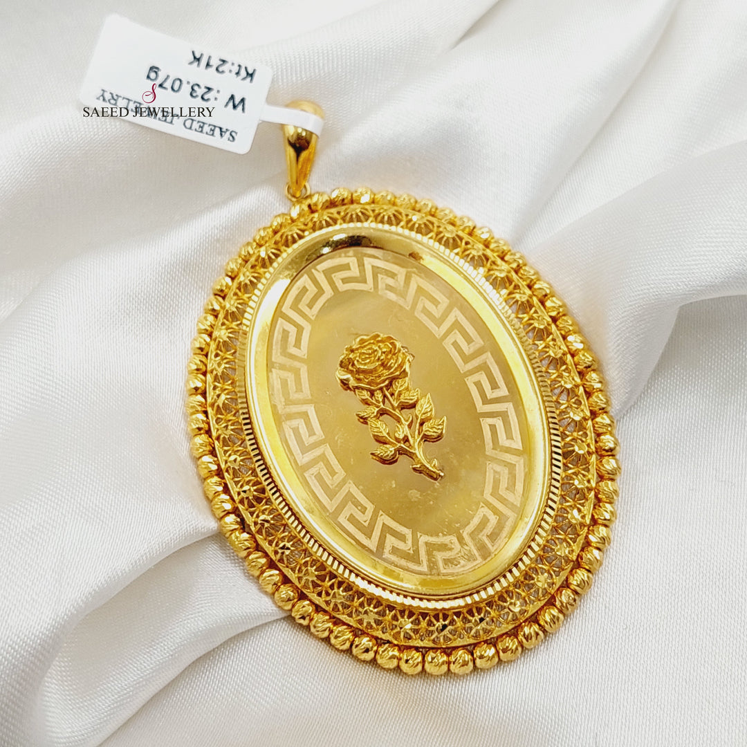 21K Gold Ounce Pendant by Saeed Jewelry - Image 1