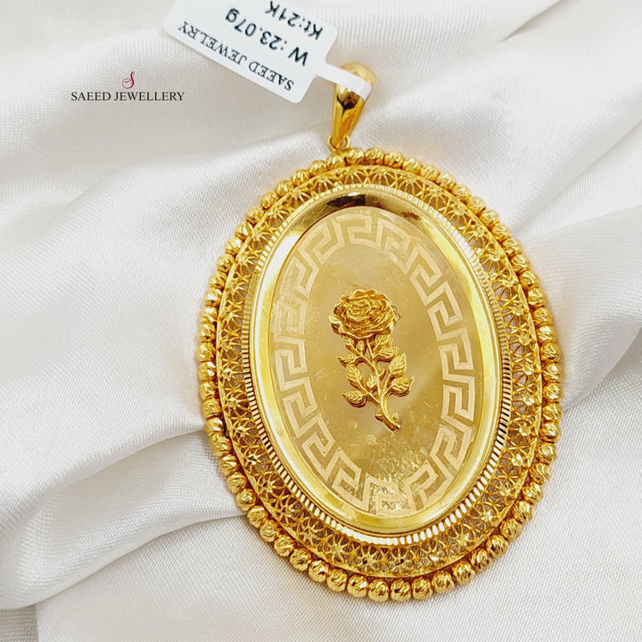 21K Gold Ounce Pendant by Saeed Jewelry - Image 2